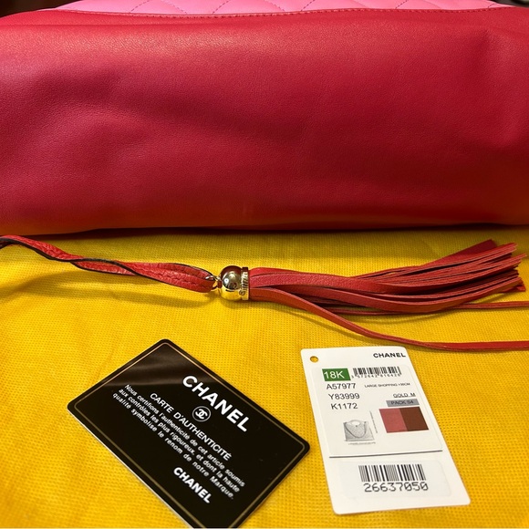 CHANEL Lambskin Quilted Large 31 Hand Bag Pink Light Red Women's Authentic Cert. - Picture 7 of 15